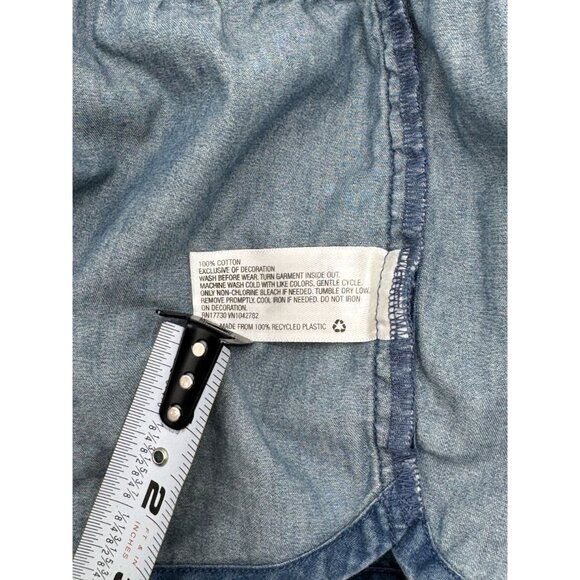 Cat & Jack Girls 4T Blue Romper With Stars 100% Cotton Sleeveless 4 july Style - Picture 11 of 11